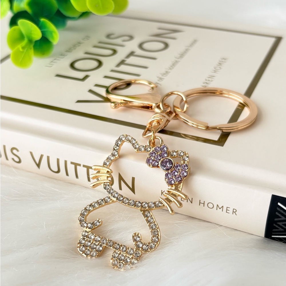 Hello Kitty Purple Bow Keychain/ Bag Charm
